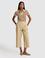 Bej Loose Fit Kanvas Pantolon