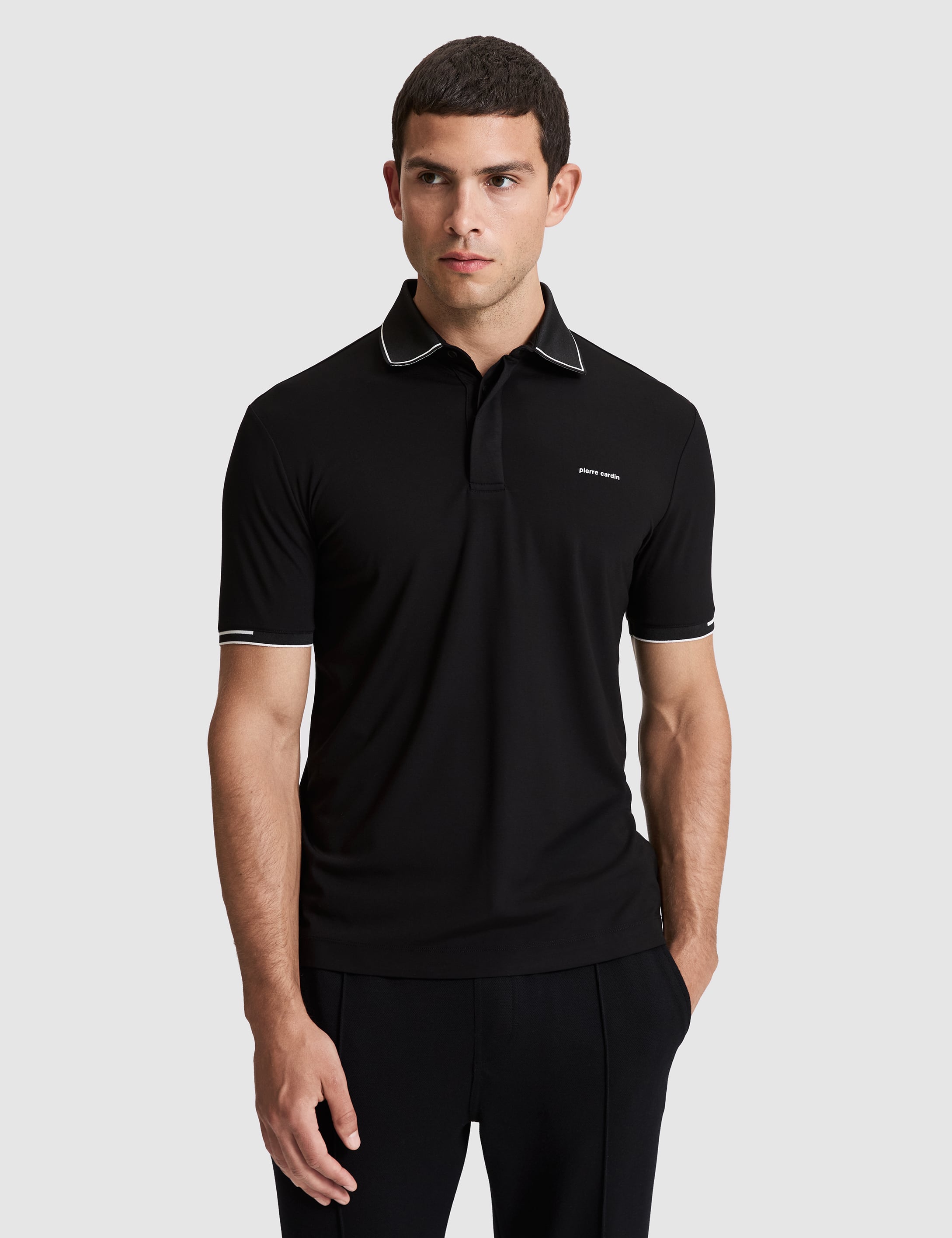 Ekru Regular Fit Polo Yaka Tişört - Image 3