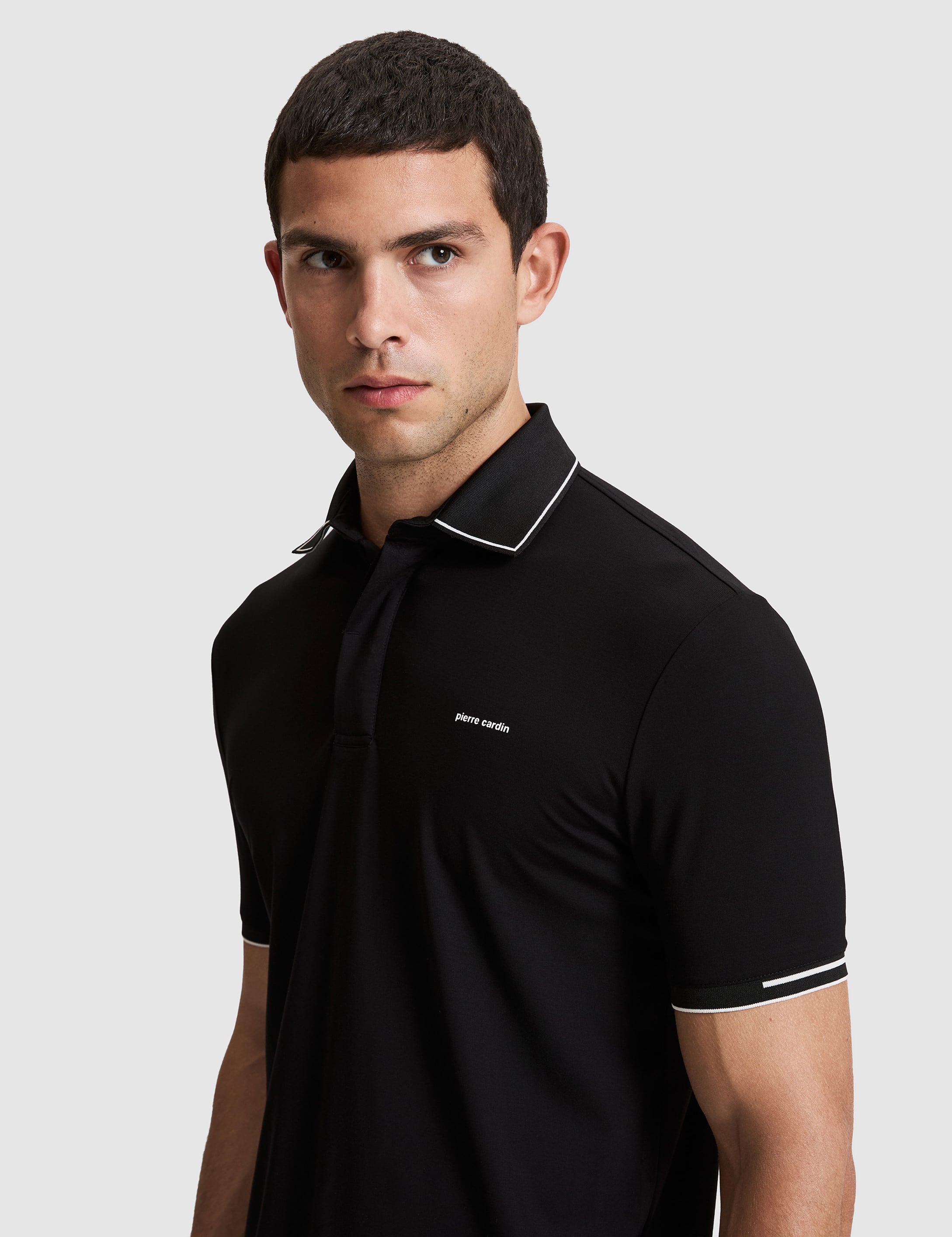 Ekru Regular Fit Polo Yaka Tişört - Image 2