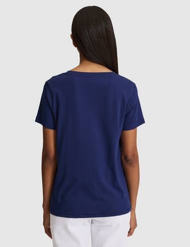 Lacivert Regular Fit Basic Tişört