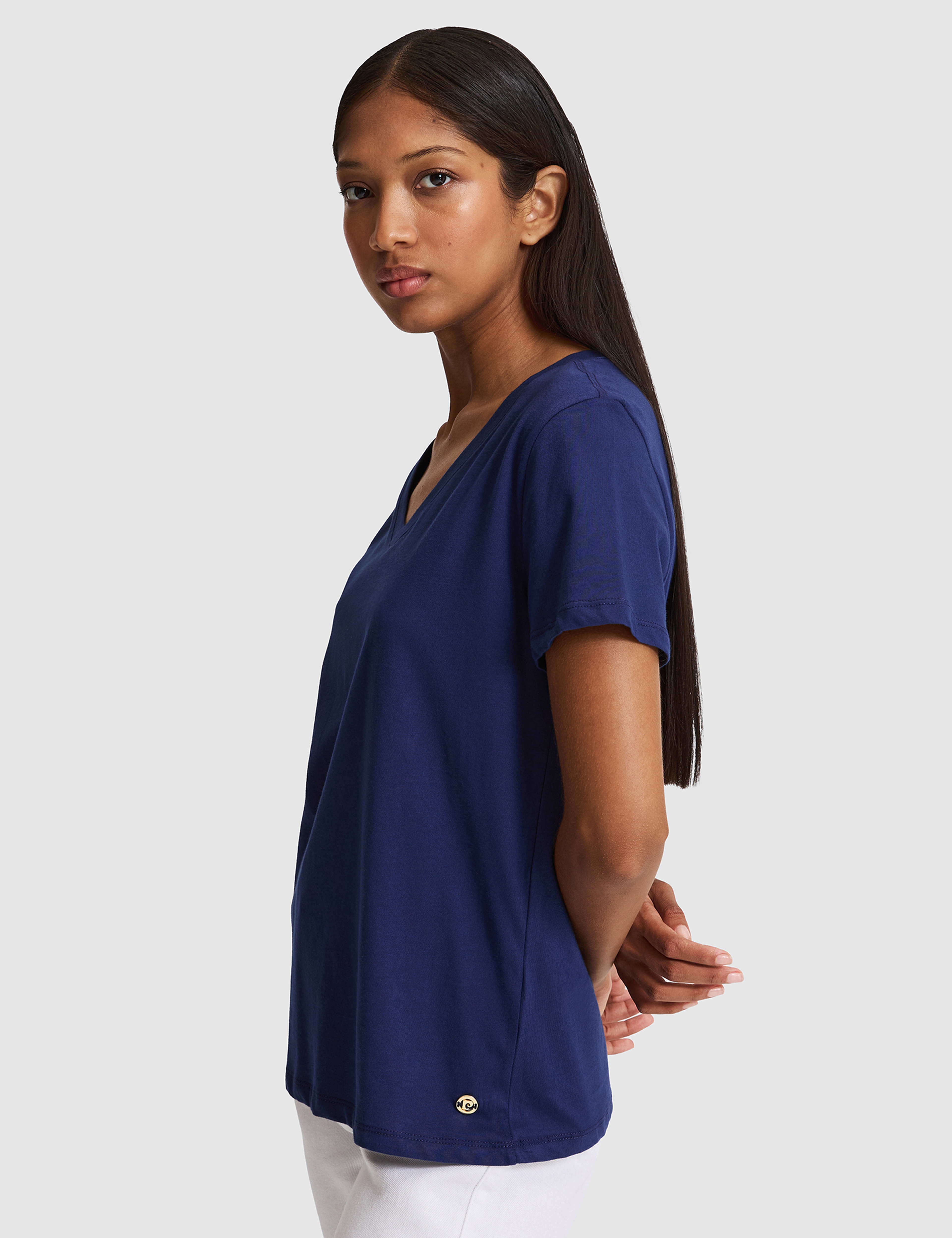 Lacivert Regular Fit Basic Tişört