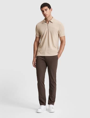 Koyu Bej Regular Fit Polo Yaka Tişört