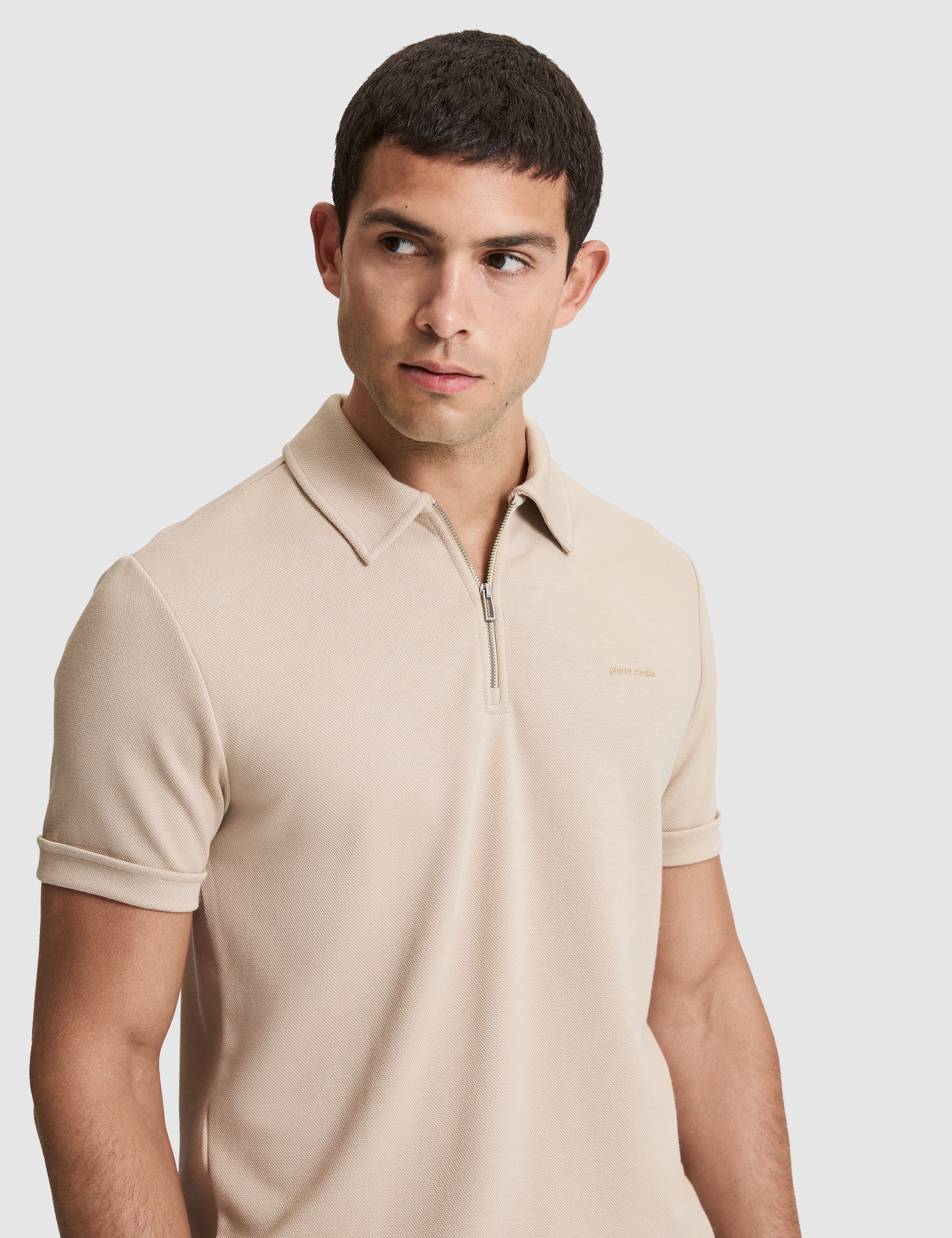 Koyu Bej Regular Fit Polo Yaka Tişört