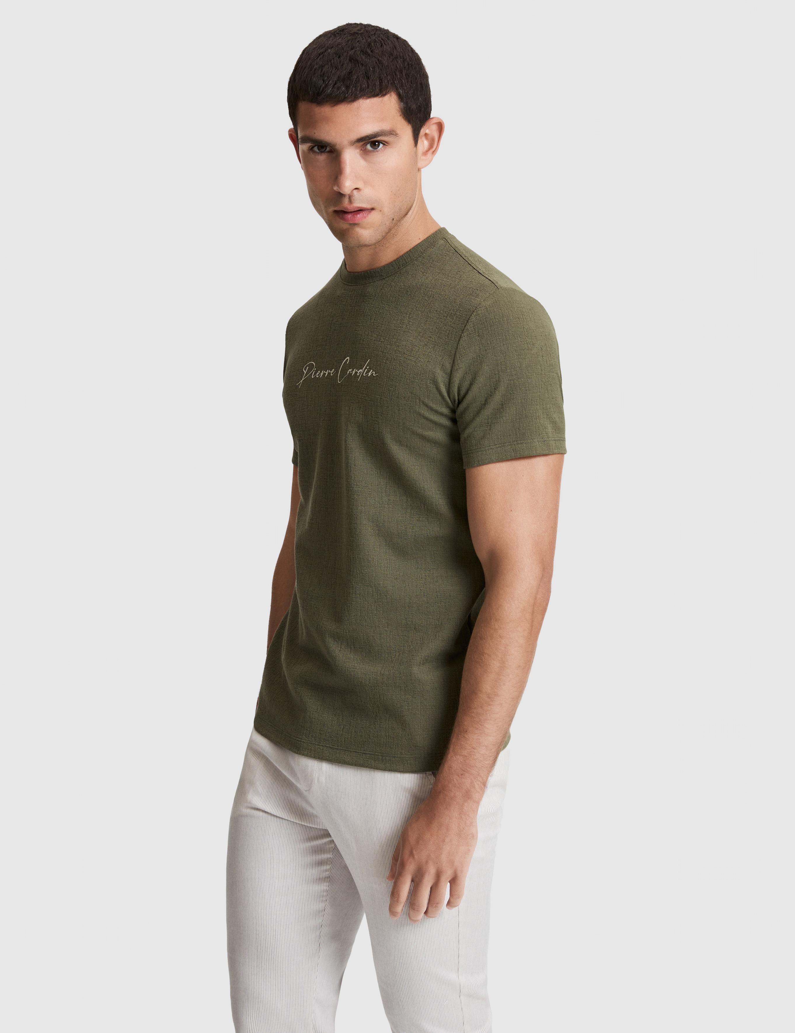 Haki Slim Fit  Bisiklet Yaka Tişört