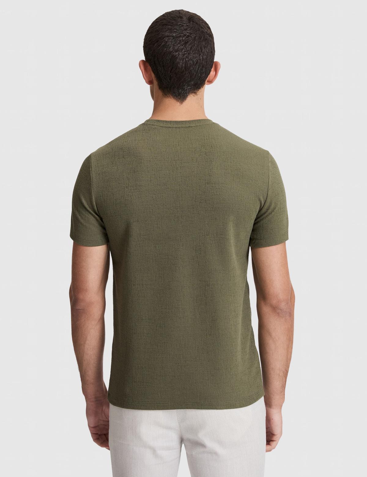 Haki Slim Fit  Bisiklet Yaka Tişört - 50327858020