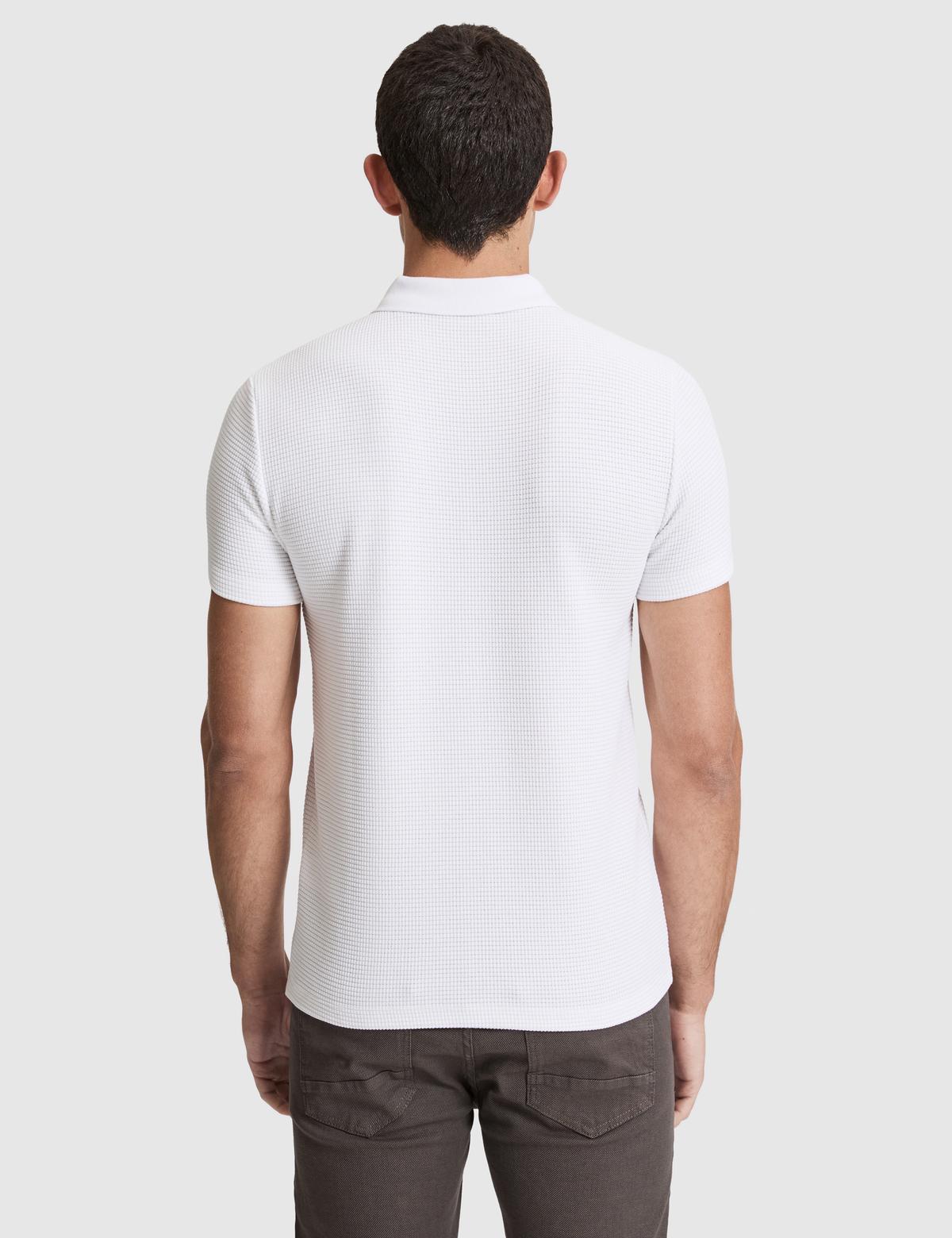 Ekru Slim Fit Fermuarlı Polo Yaka Tişört - 50327860010