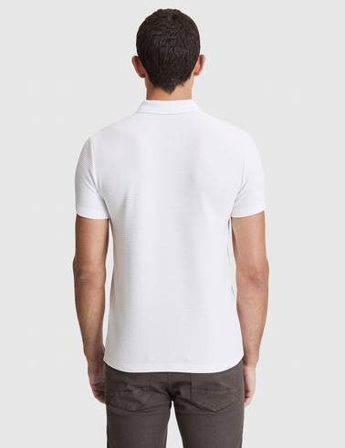 Ekru Slim Fit Fermuarlı Polo Yaka Tişört
