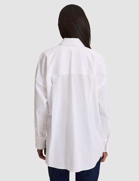 Beyaz Oversize Uzun Kollu Gömlek - 50328628005