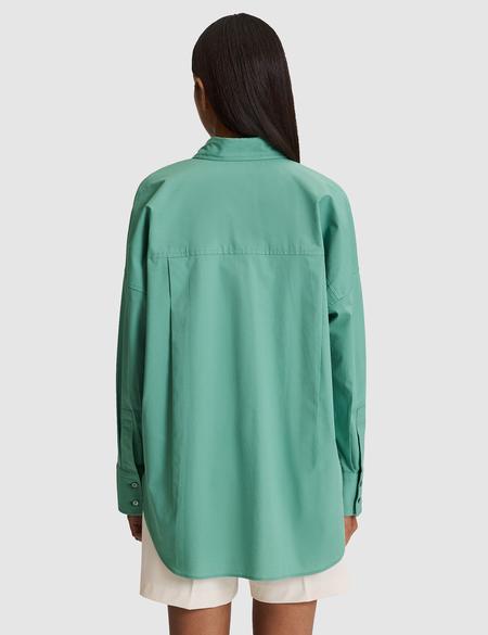 Yeşil Oversize Uzun Kollu Gömlek - 50328628034