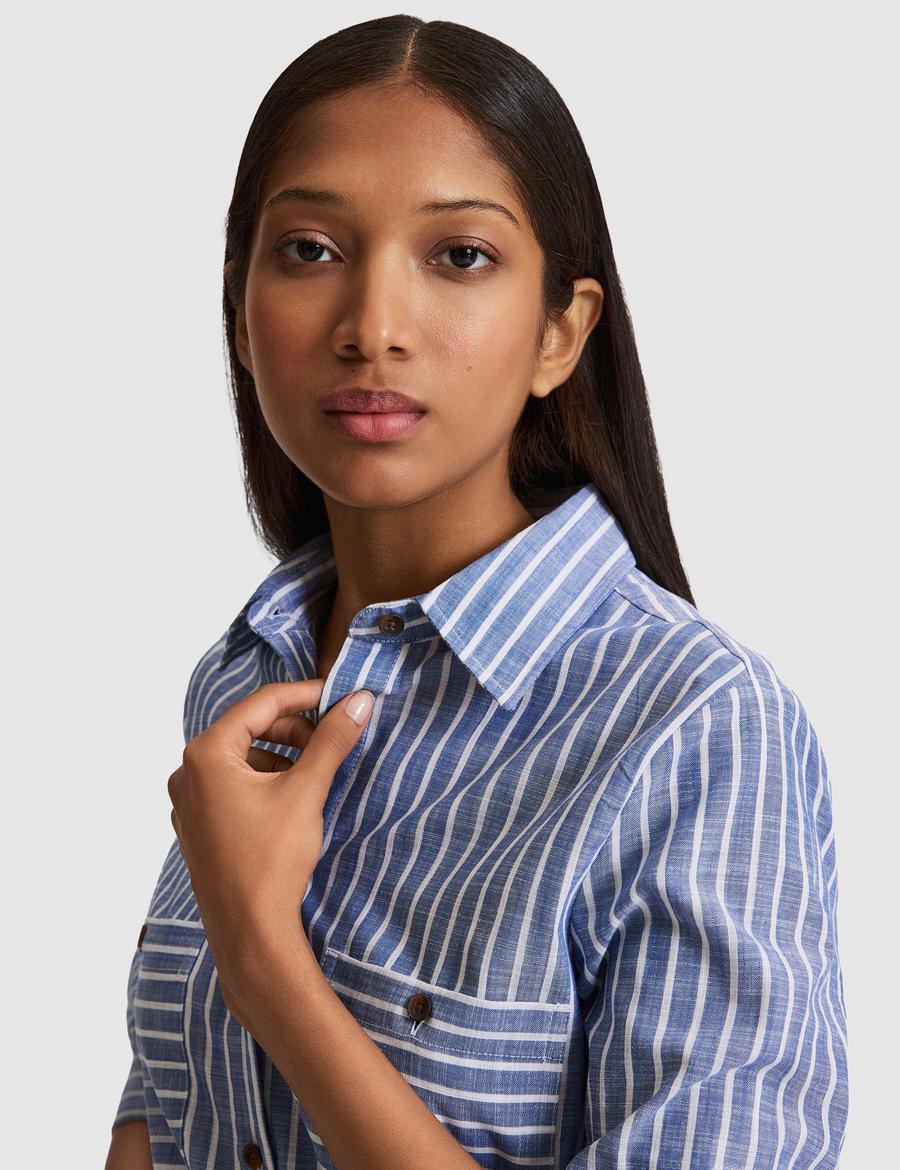 Lacivert Comfort Fit Dokuma Elbise