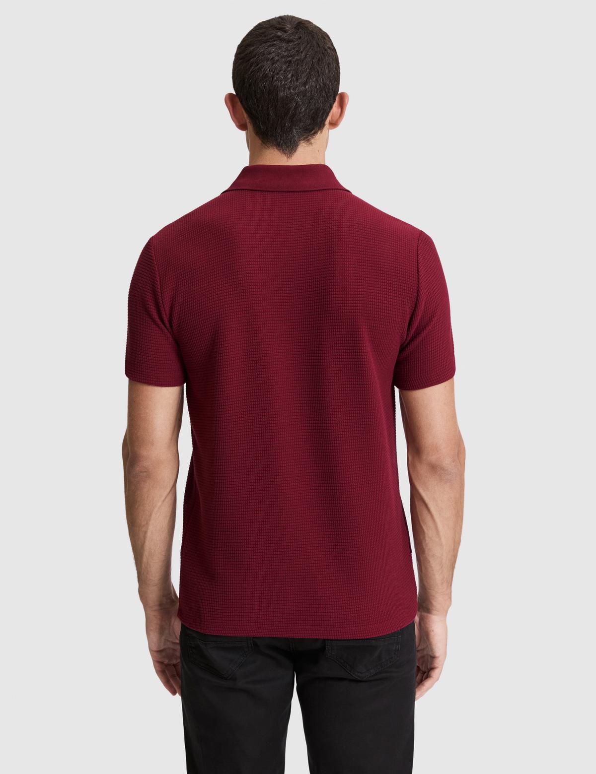 Bordo Regular Fit Polo Yaka Tişört - 50327875007