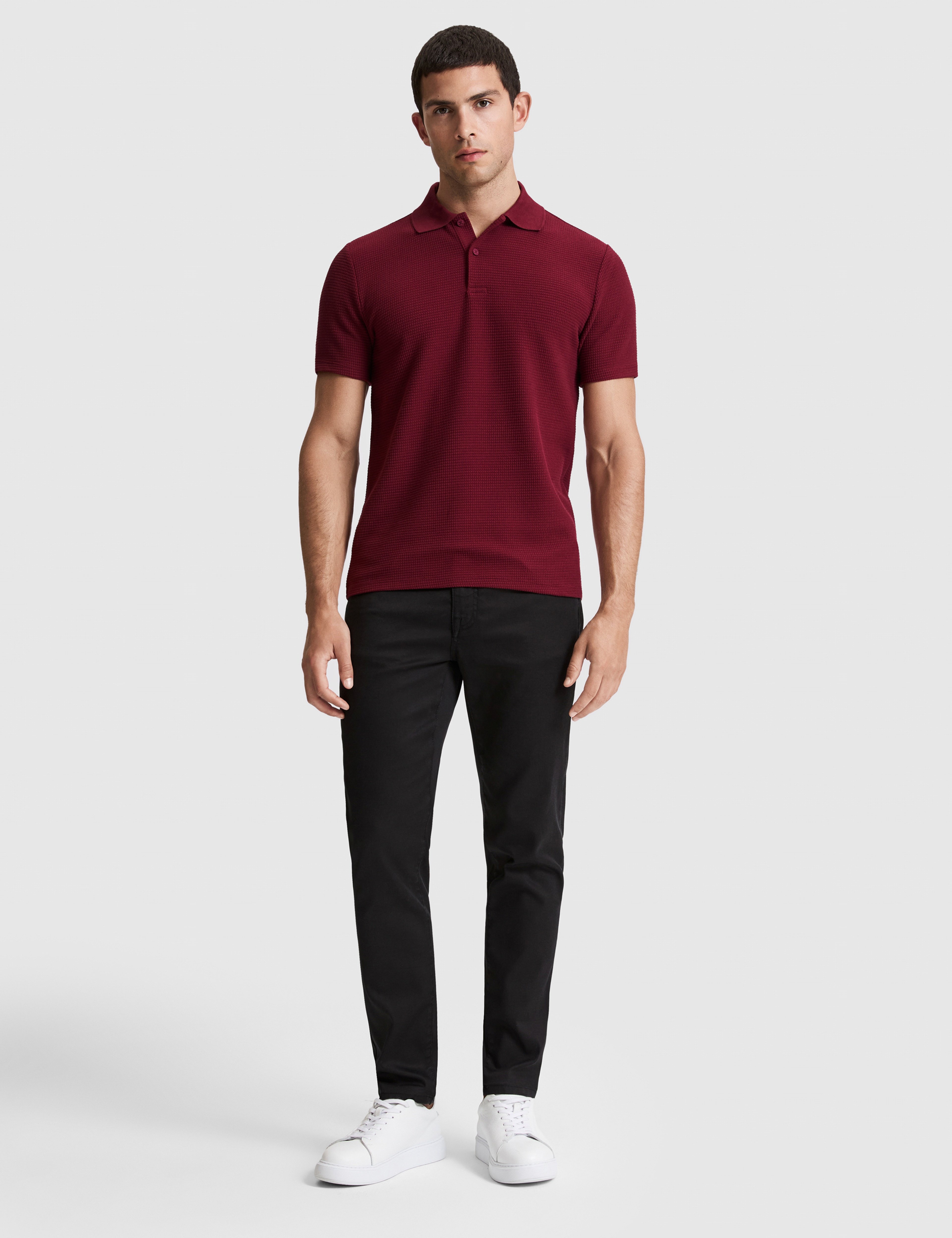 Bordo Regular Fit Polo Yaka Tişört