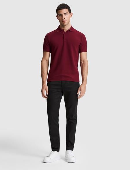 Bordo Regular Fit Polo Yaka Tişört - 50327875007