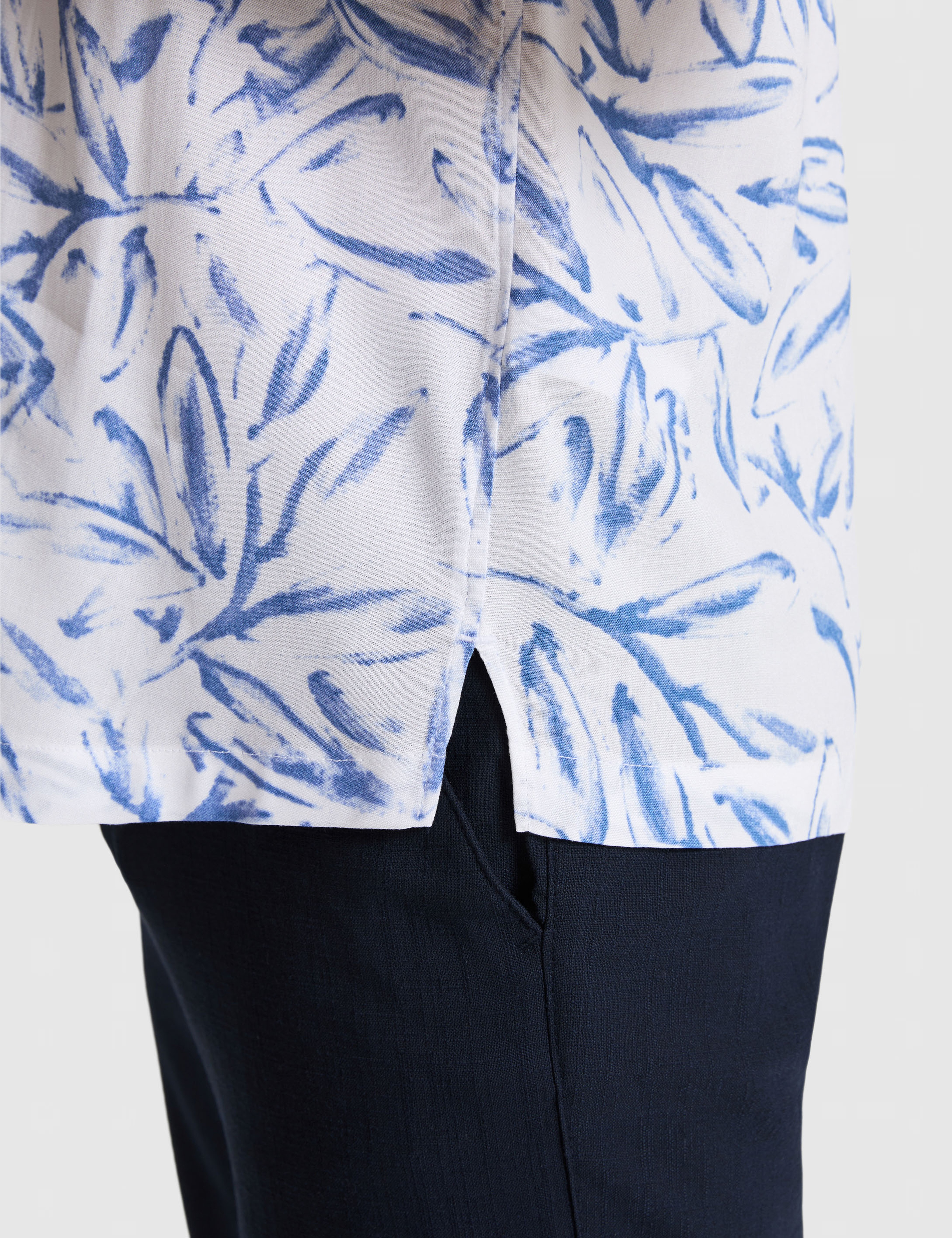 Açık Mavi Oversize Kısa Kollu Gömlek - Image 7