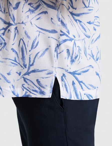 Açık Mavi Oversize Kısa Kollu Gömlek - 50320921041