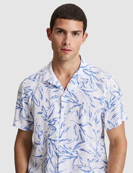 Açık Mavi Oversize Kısa Kollu Gömlek - 50320921041