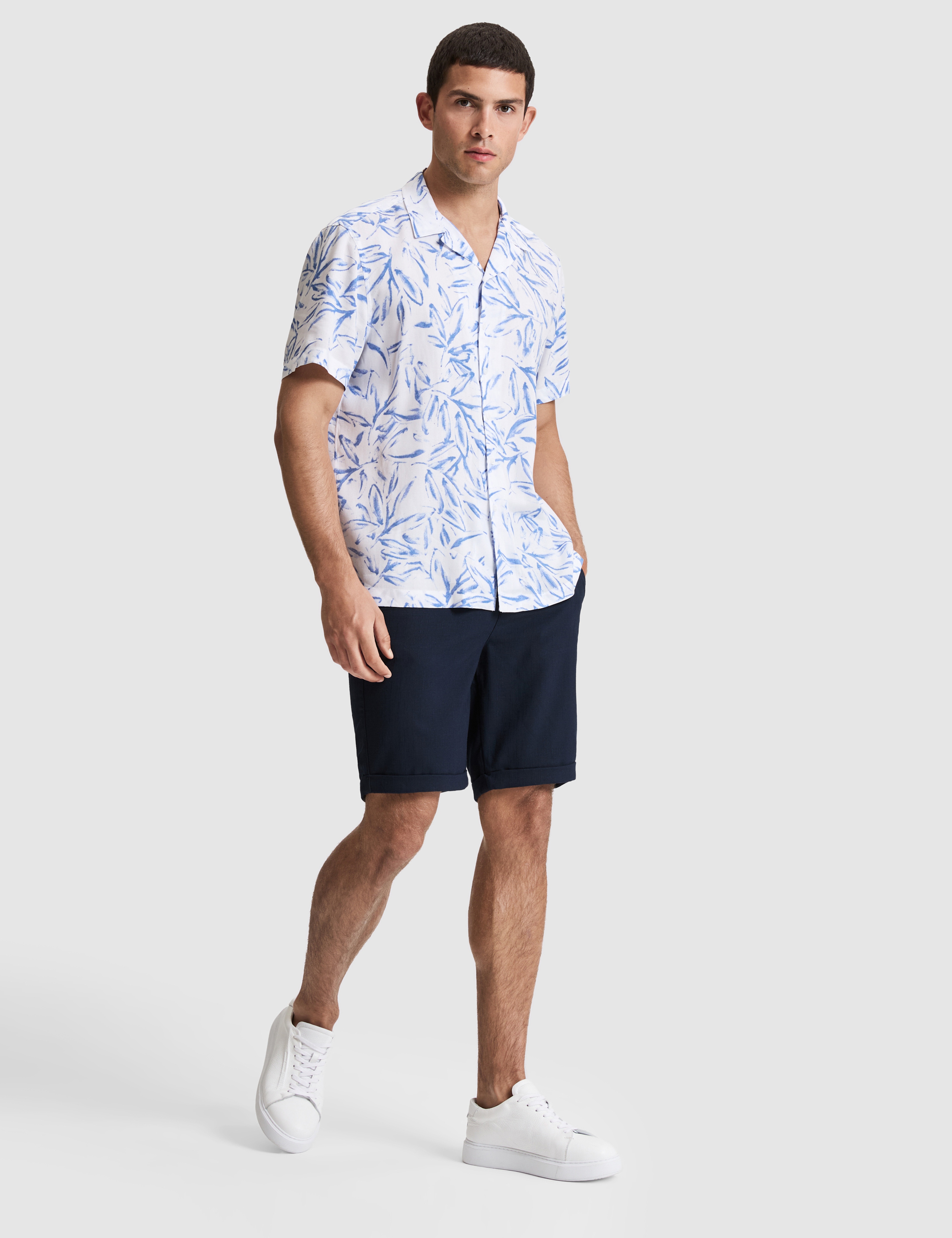 Açık Mavi Oversize Kısa Kollu Gömlek - Image 4