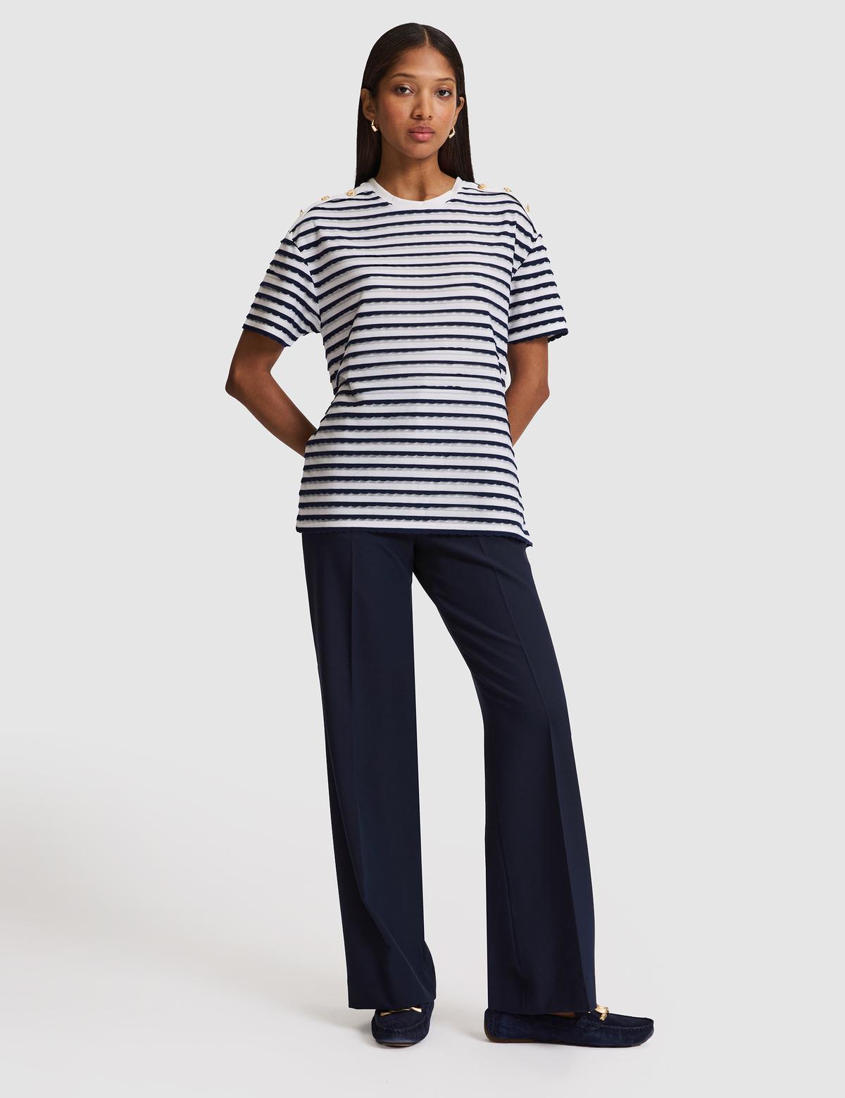 Lacivert Comfort Fit Tişört - 50319846006