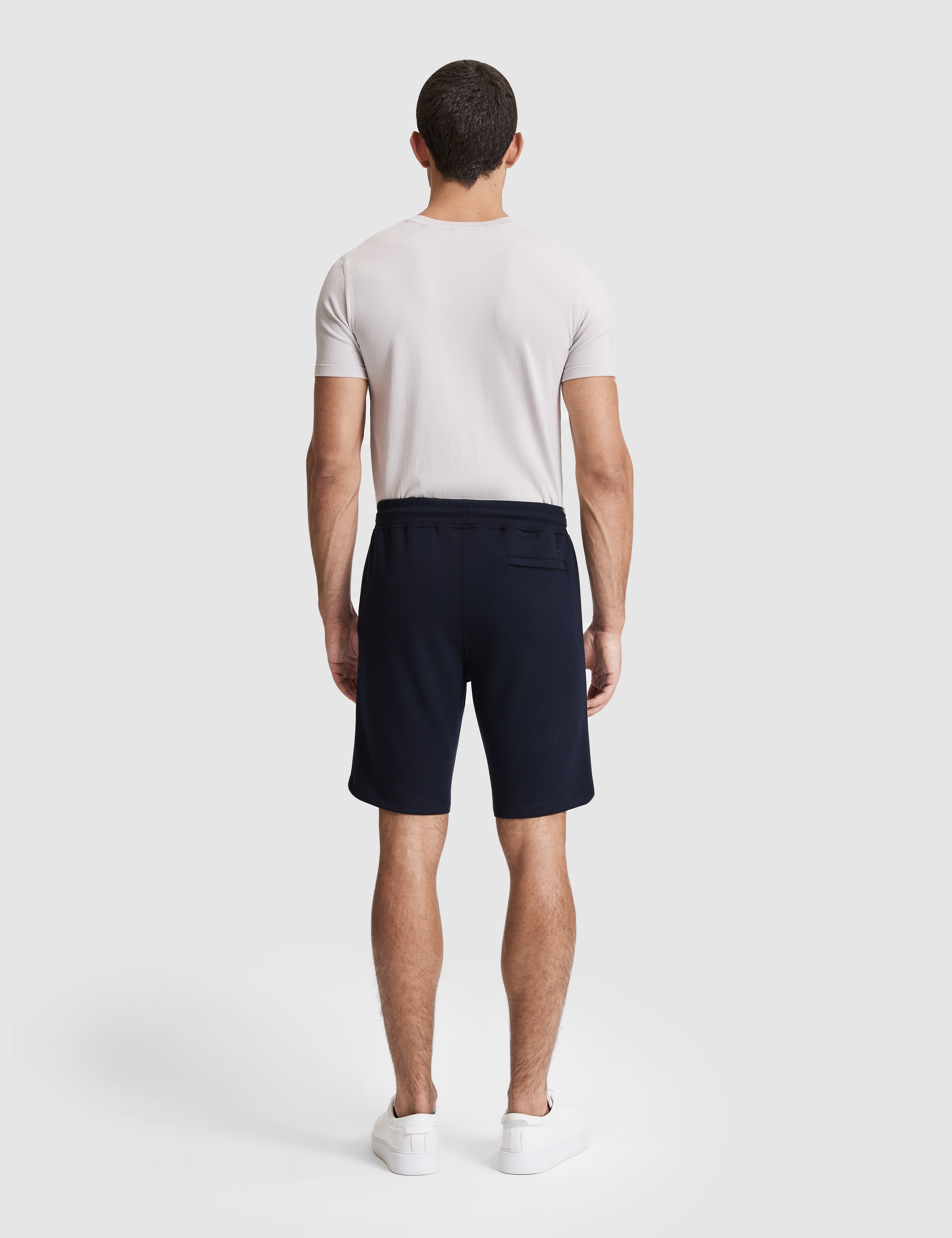 Lacivert Comfort Fit Örme Şort - Image 5