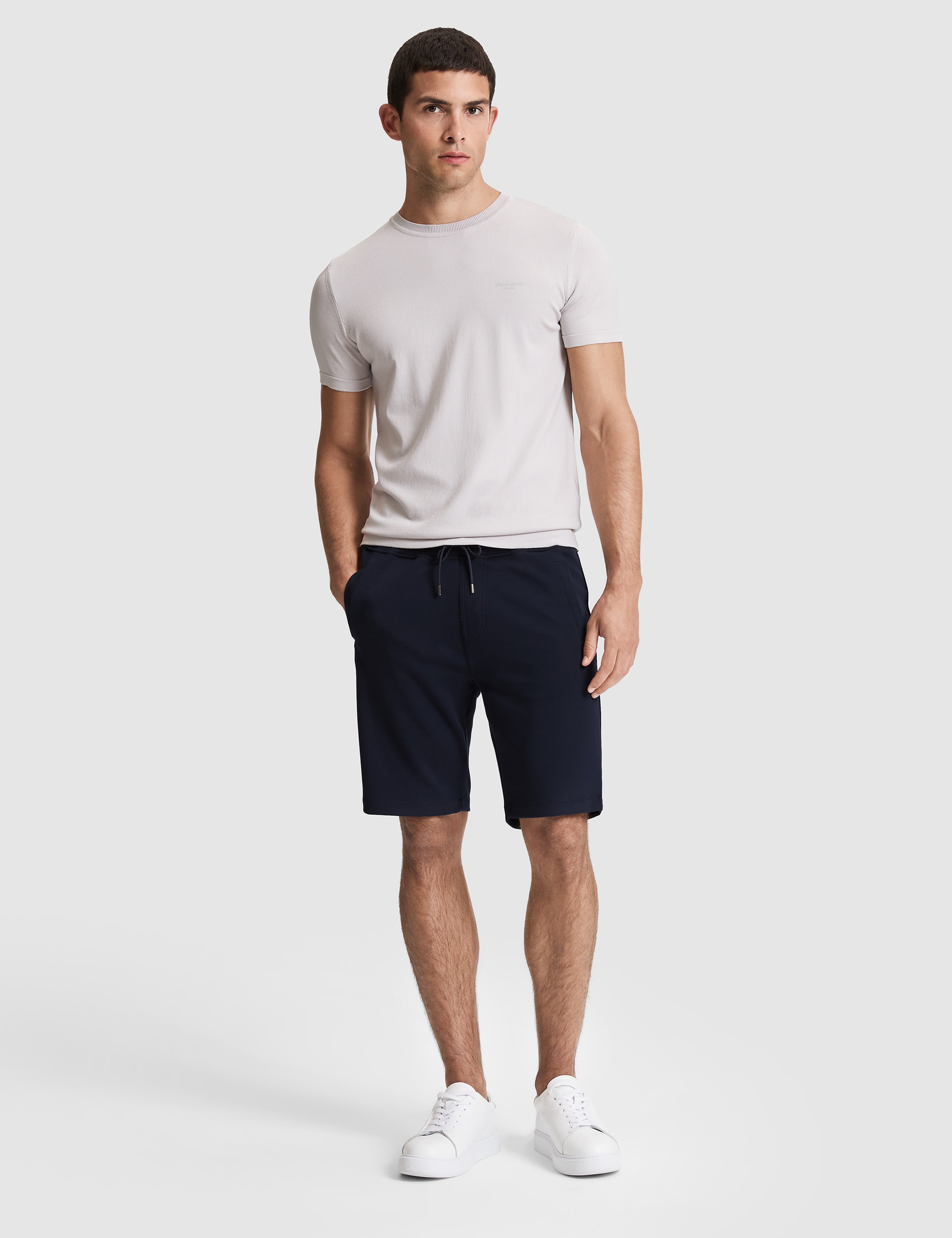 Lacivert Comfort Fit Örme Şort - Image 3