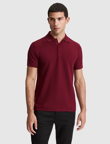Bordo Regular Fit Düğmeli Polo Yaka Tişört