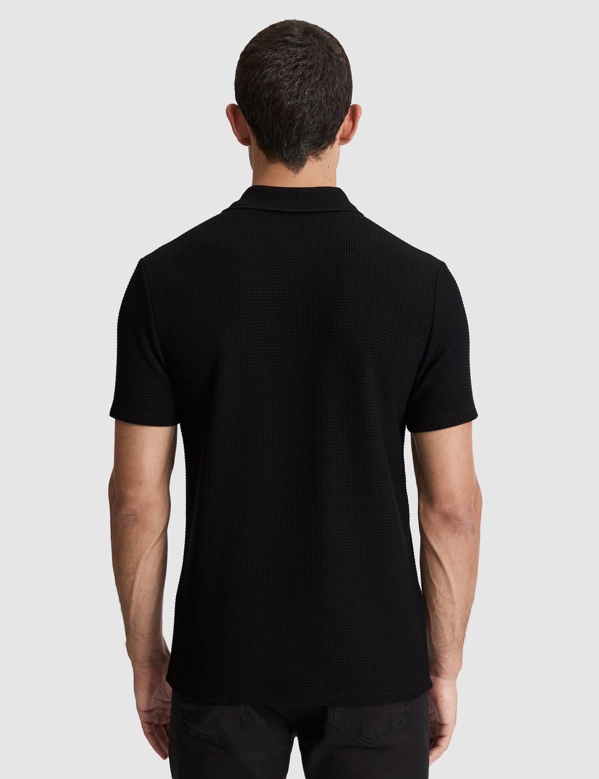 Siyah Regular Fit Polo Yaka Tişört - 50327875018