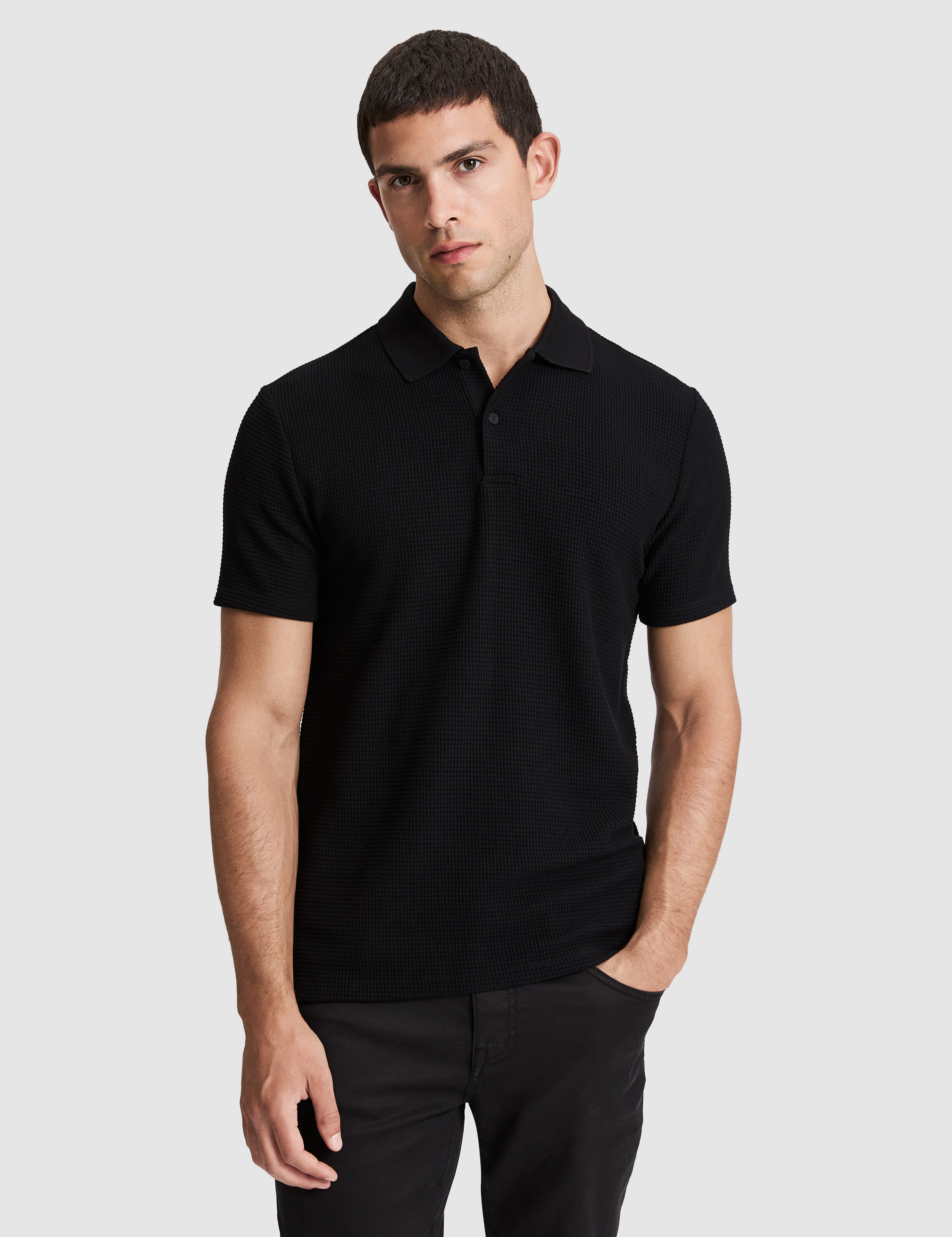 Siyah Regular Fit Polo Yaka Tişört