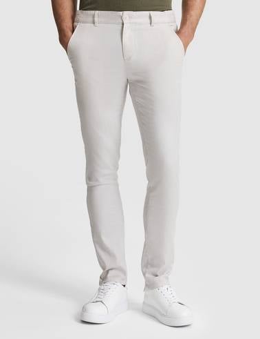Açık Gri Slim Fit Kanvas Pantolon