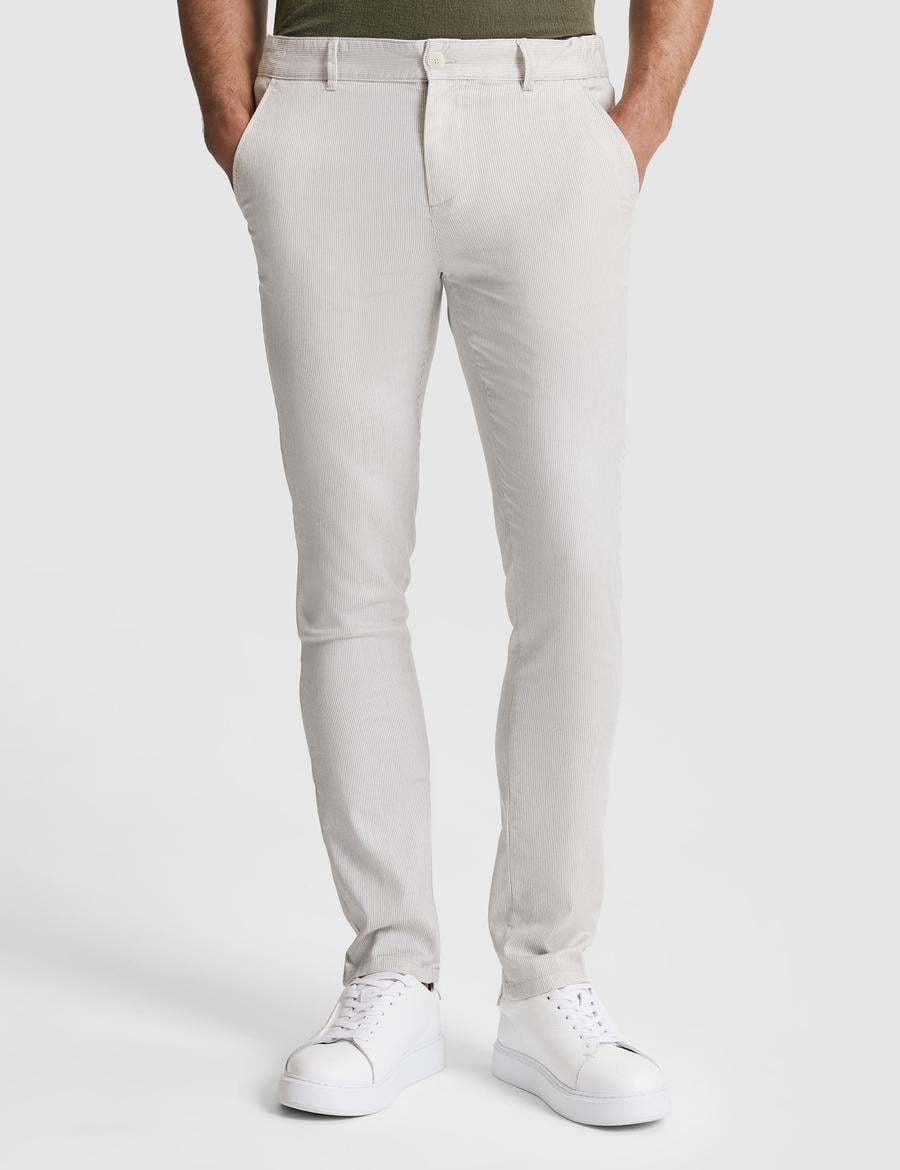 Açık Gri Slim Fit Kanvas Pantolon