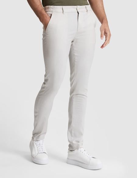 Açık Gri Slim Fit Kanvas Pantolon - 50320820077