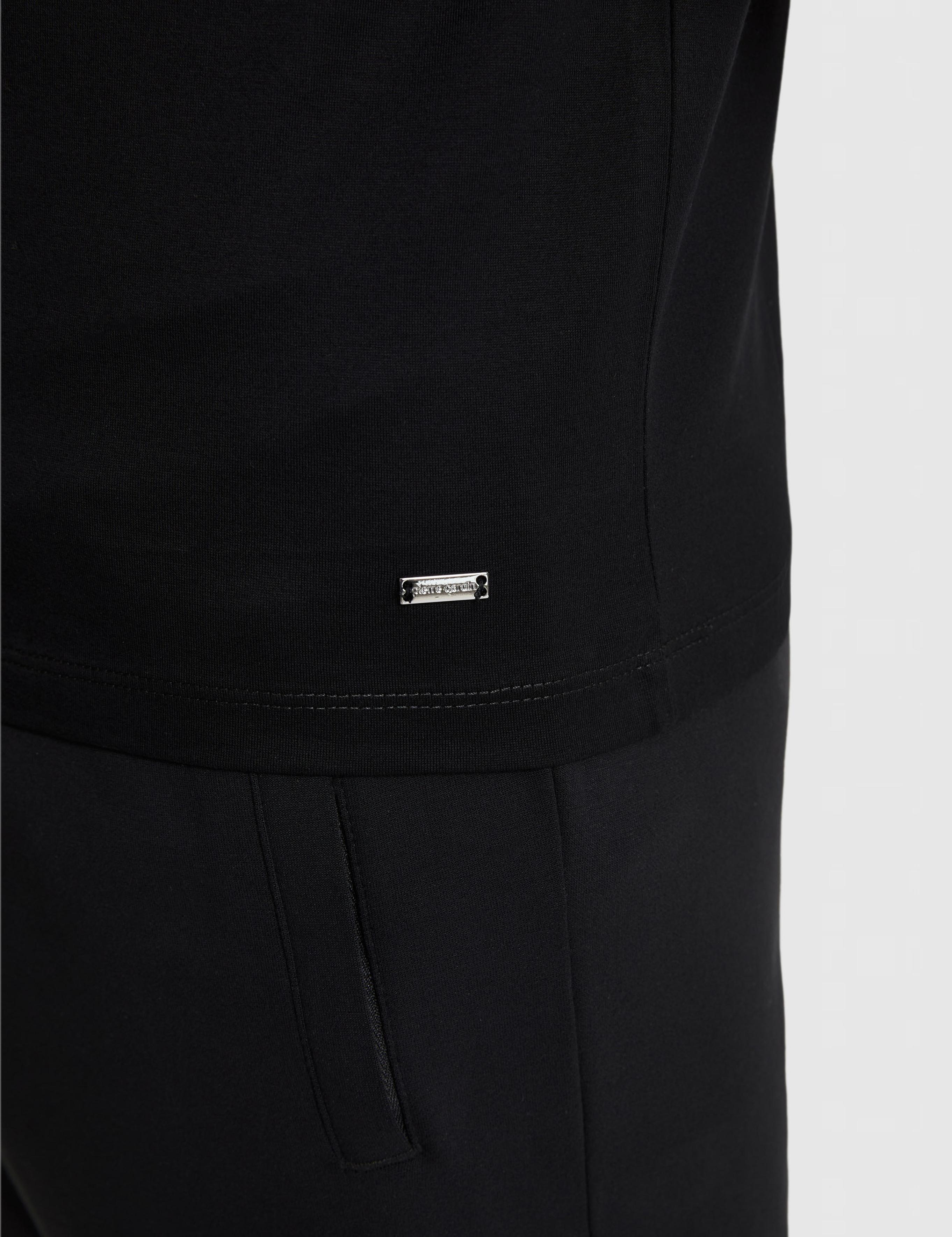 Siyah Slim Fit %100 Pamuk Bisiklet Yaka Likralı Basic Tişört