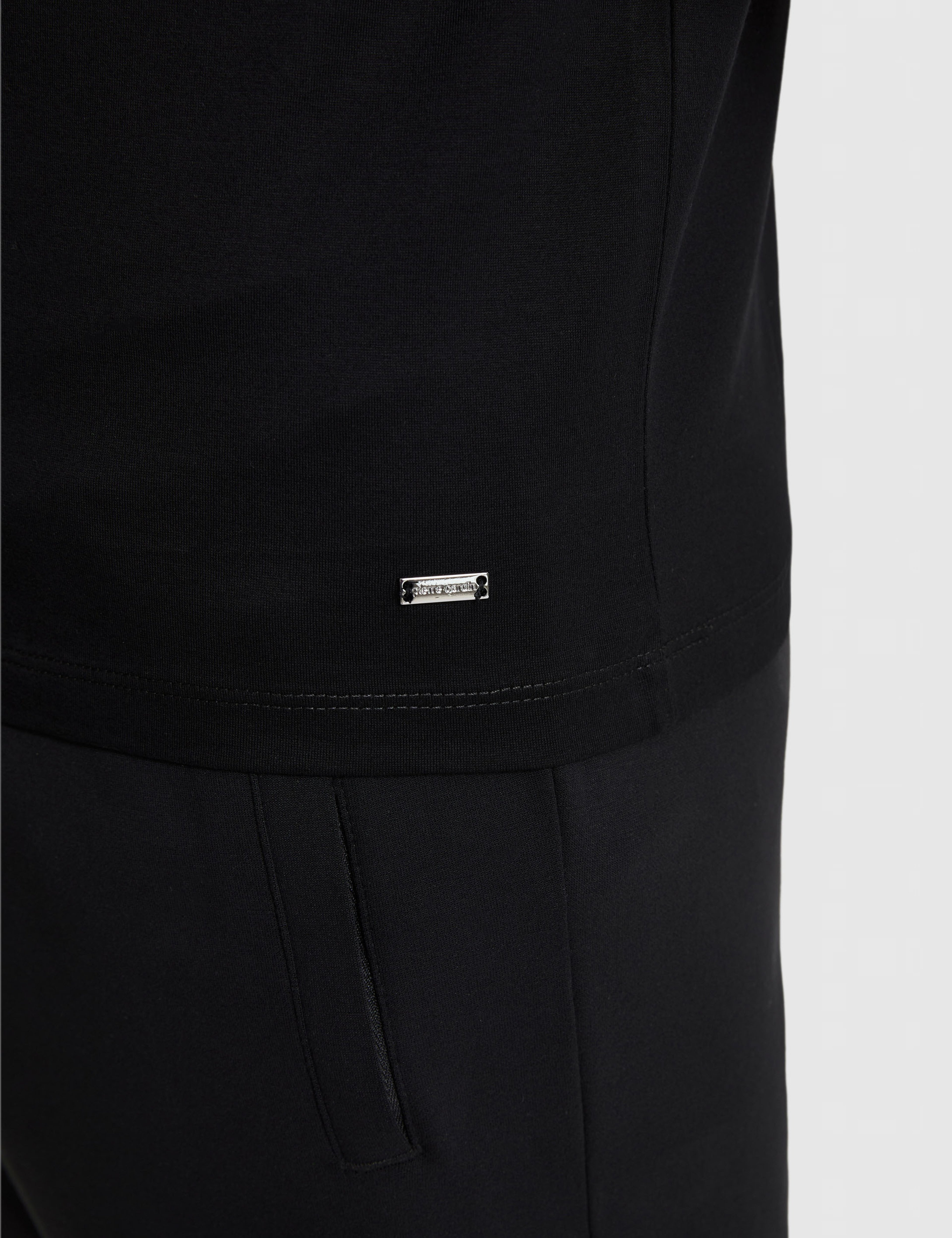 Siyah Slim Fit %100 Pamuk Bisiklet Yaka Likralı Basic Tişört