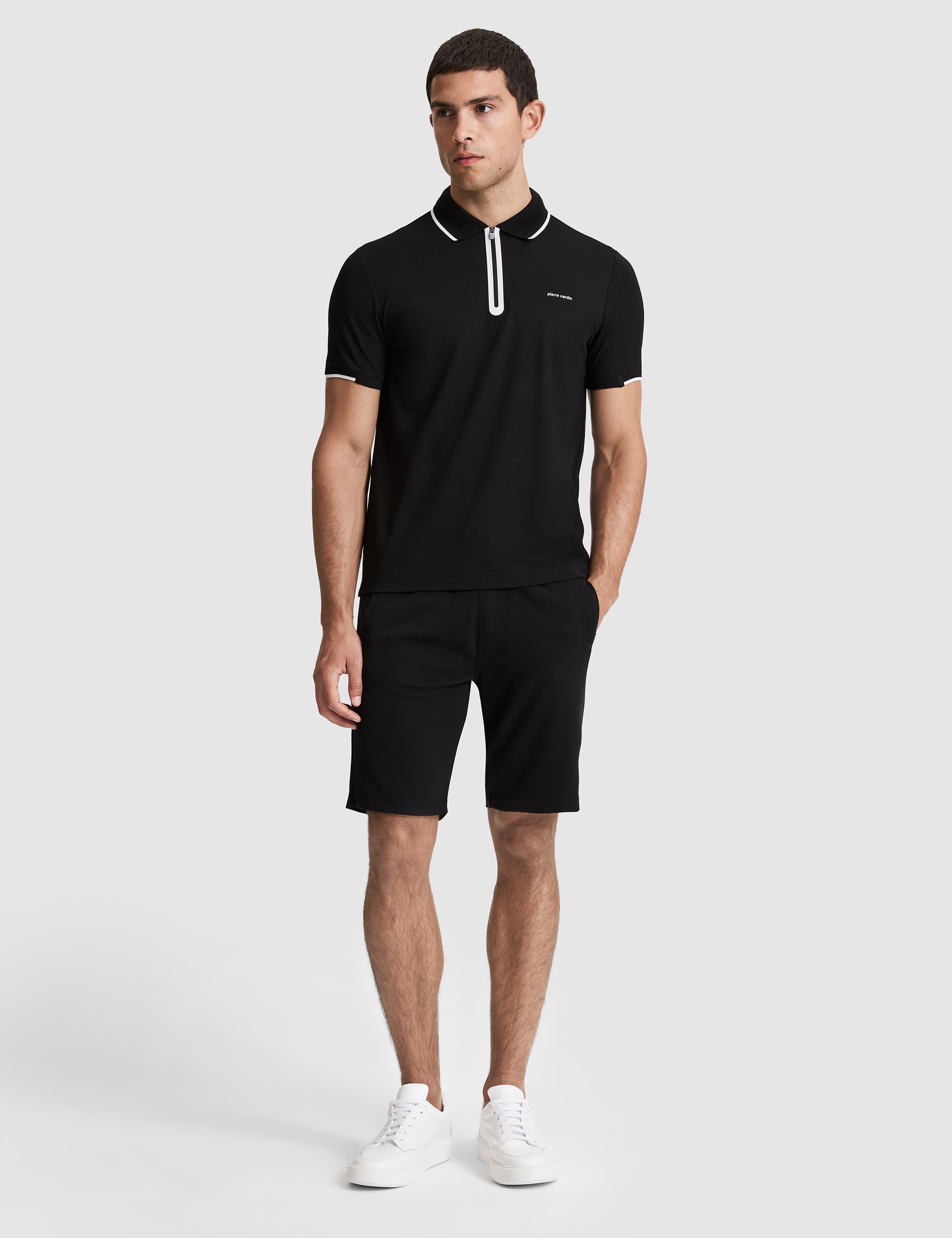 Siyah Slim Fit Polo Yaka Tişört