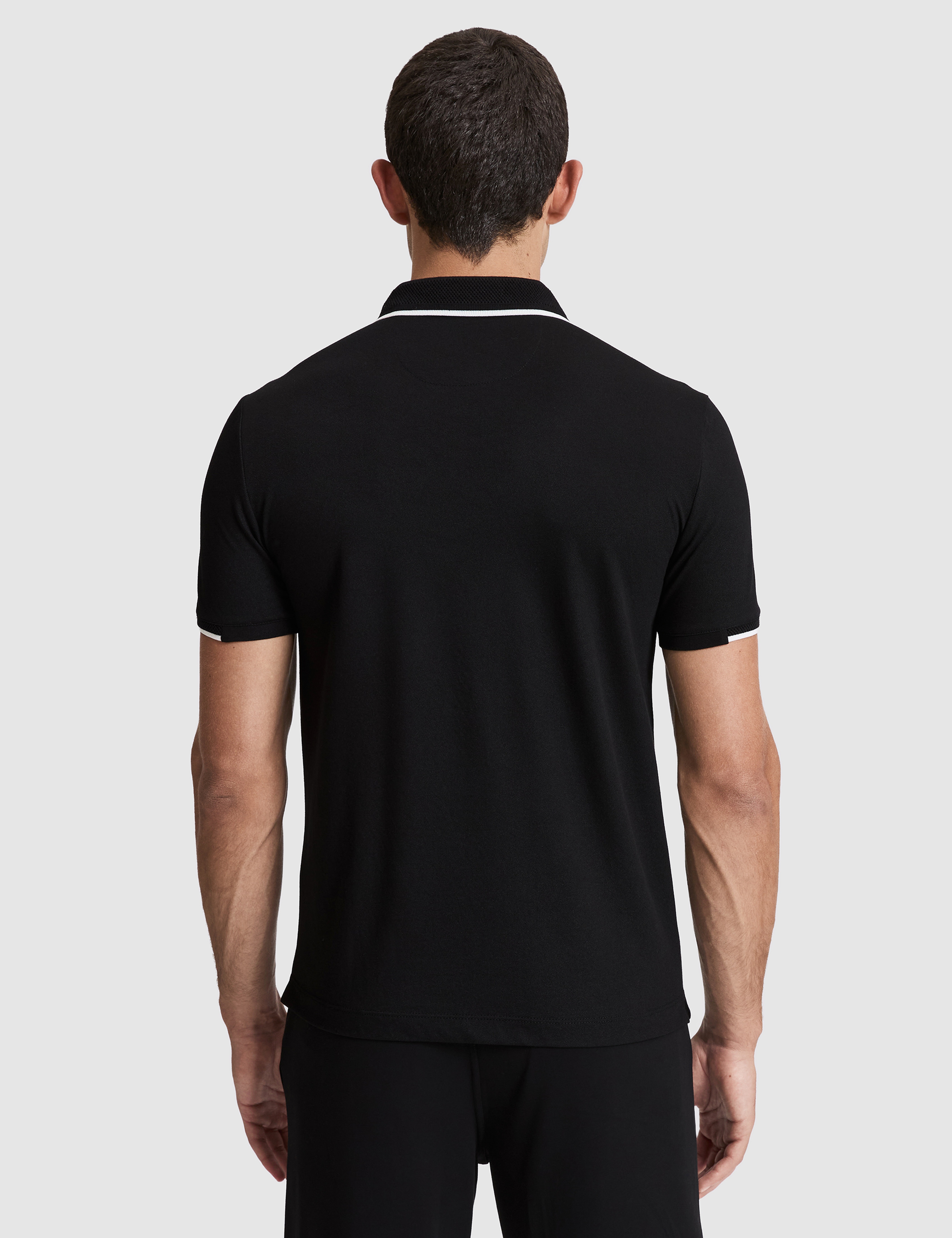 Siyah Slim Fit Polo Yaka Tişört