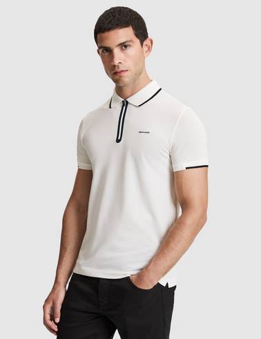 Ekru Slim Fit Polo Yaka Tişört