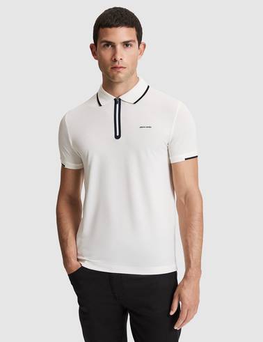 Ekru Slim Fit Polo Yaka Tişört