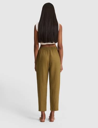 Haki Carrot Fit Kanvas Pantolon