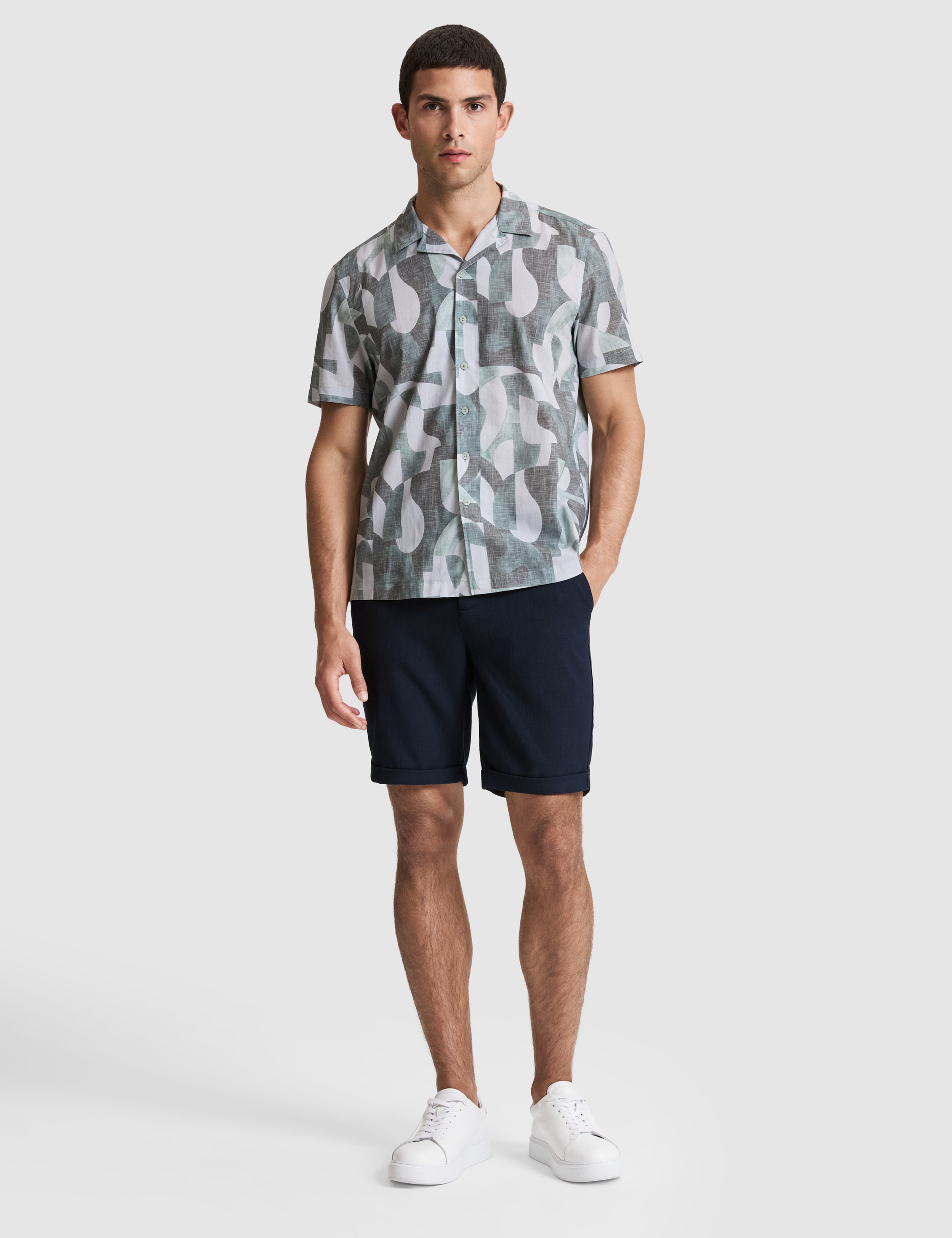 Mint Oversize Kısa Kollu Gömlek