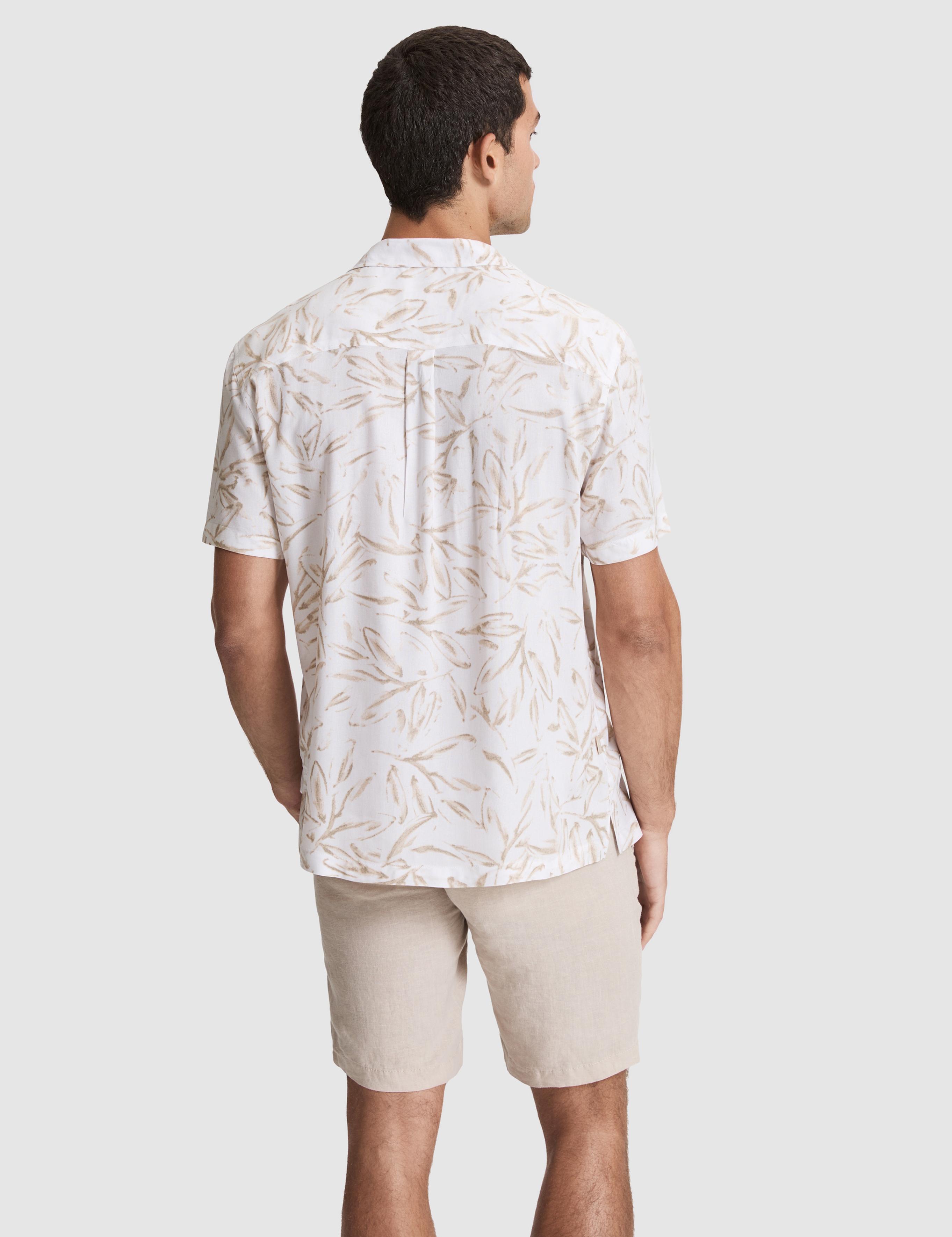 Koyu Bej Oversize Kısa Kollu Gömlek