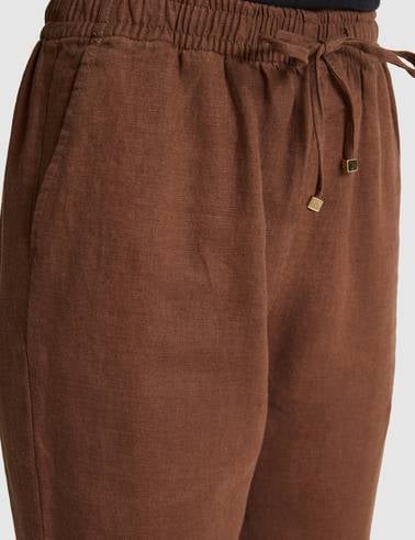 Kahverengi Carrot Fit Kanvas Pantolon