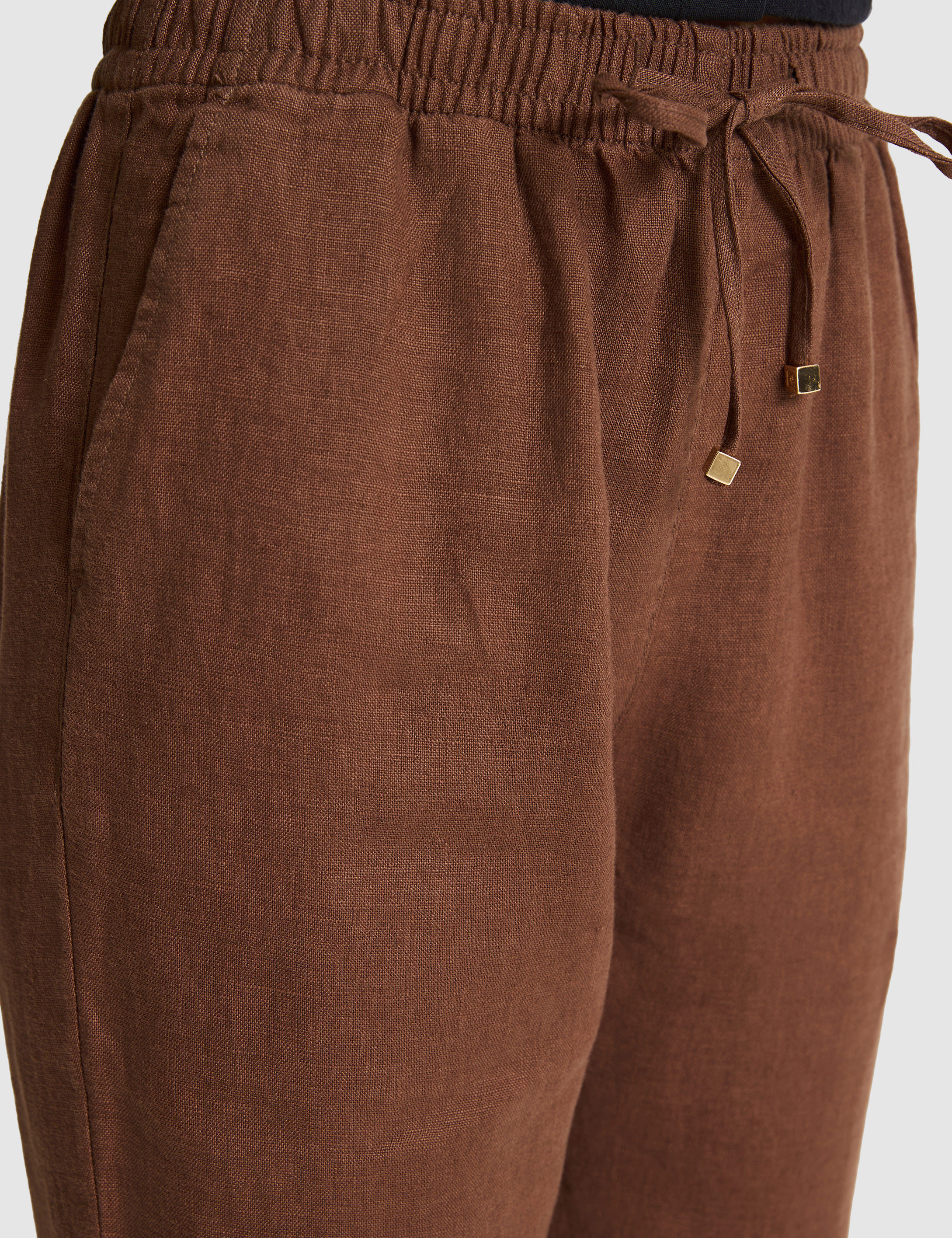 Kahverengi Carrot Fit Kanvas Pantolon - Image 6