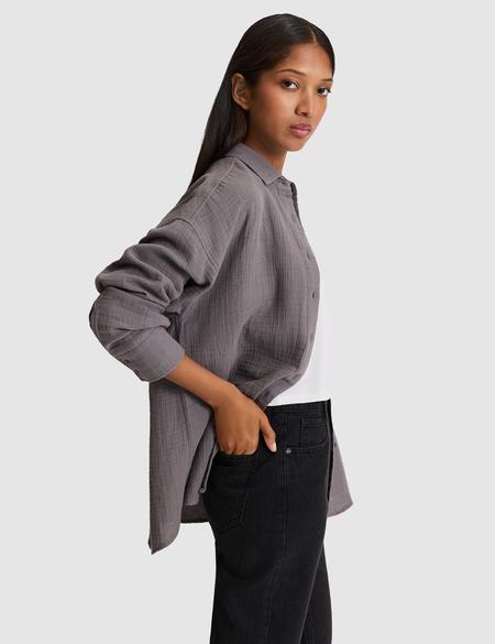 Gri Comfort Fit Uzun Kollu Gömlek - 50328655003
