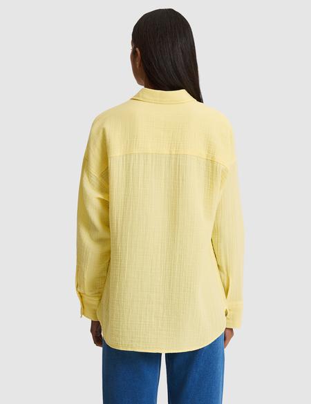 Sarı Comfort Fit Uzun Kollu Gömlek - 50328655025