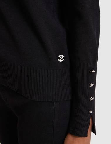 Siyah Slim Fit Basic Kazak