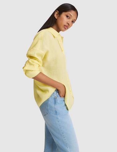 Limon Oversize Uzun Kollu Gömlek