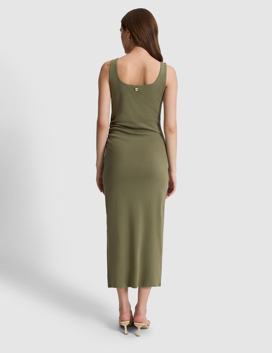 Haki Ex. Slim Fit Örme Elbise