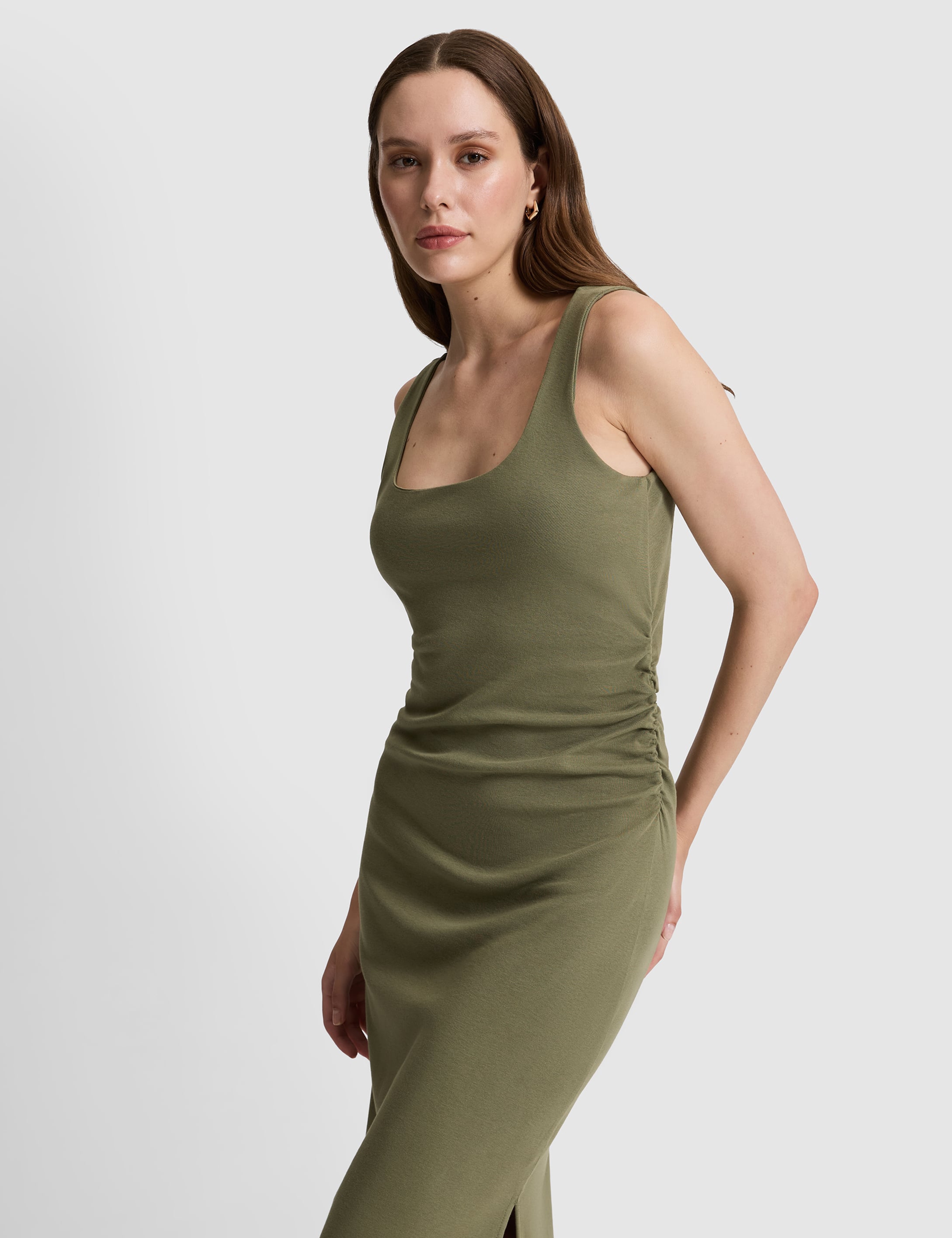 Haki Ex. Slim Fit Örme Elbise - 50326849005