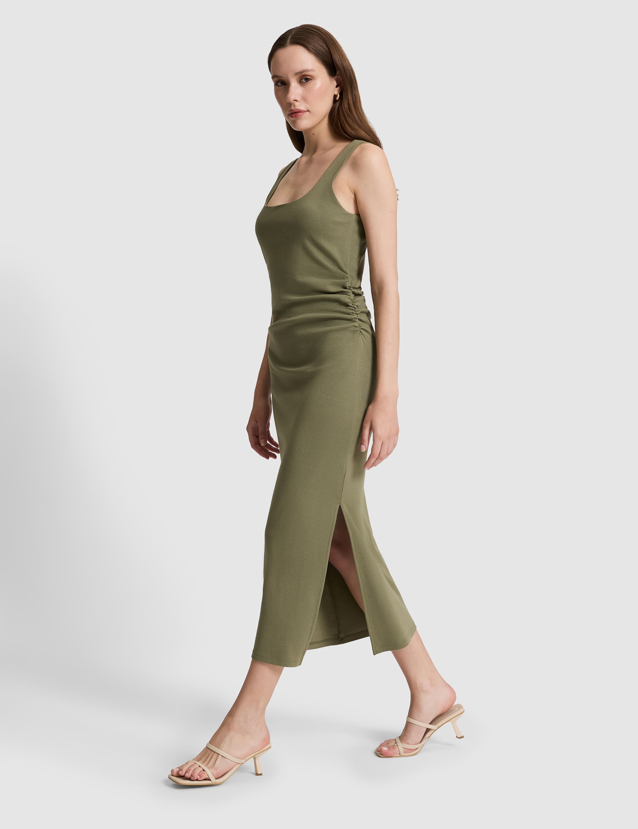 Haki Ex. Slim Fit Örme Elbise - 50326849005