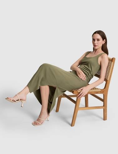 Haki Ex. Slim Fit Örme Elbise