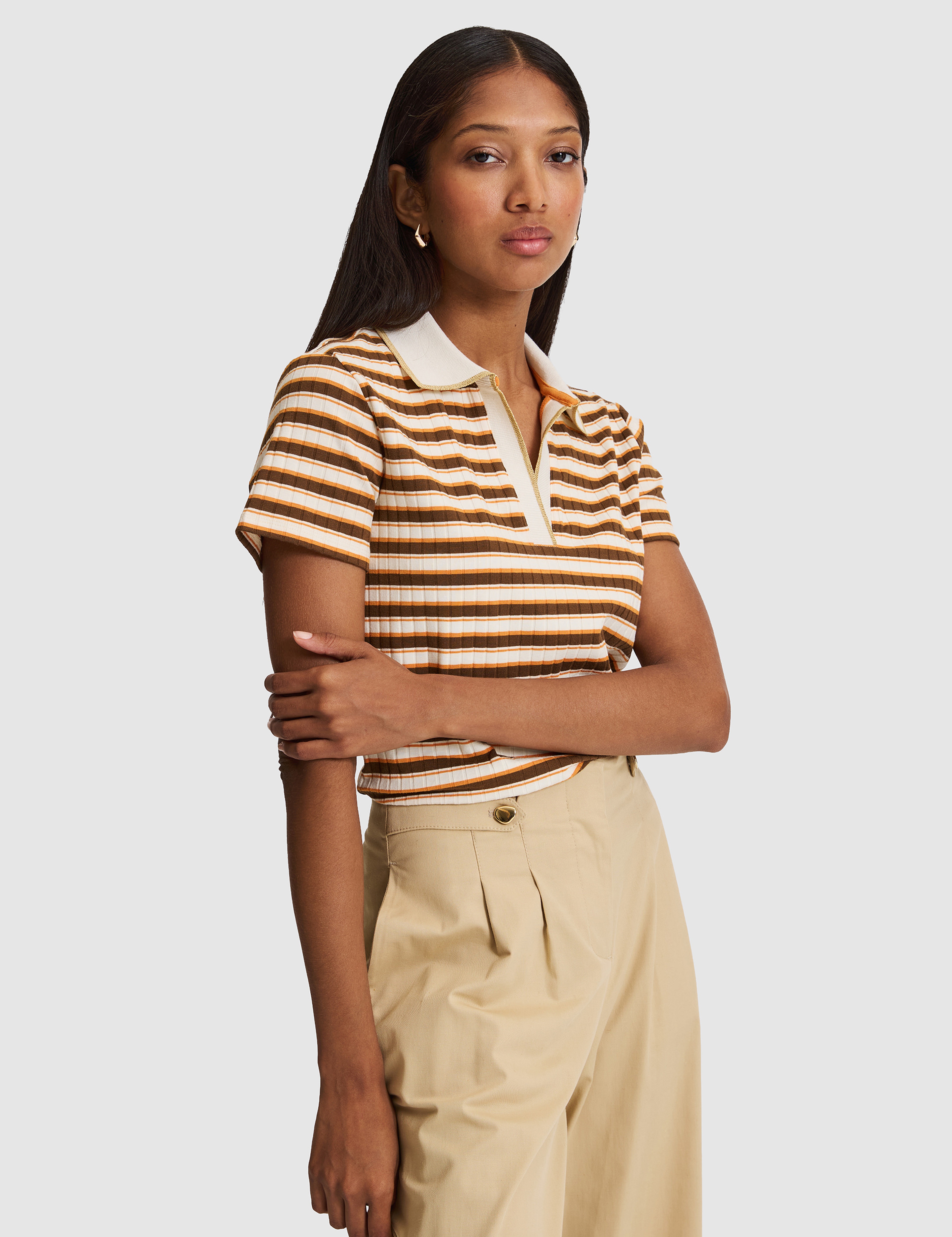 Turuncu Slim Fit Tişört - Image 3